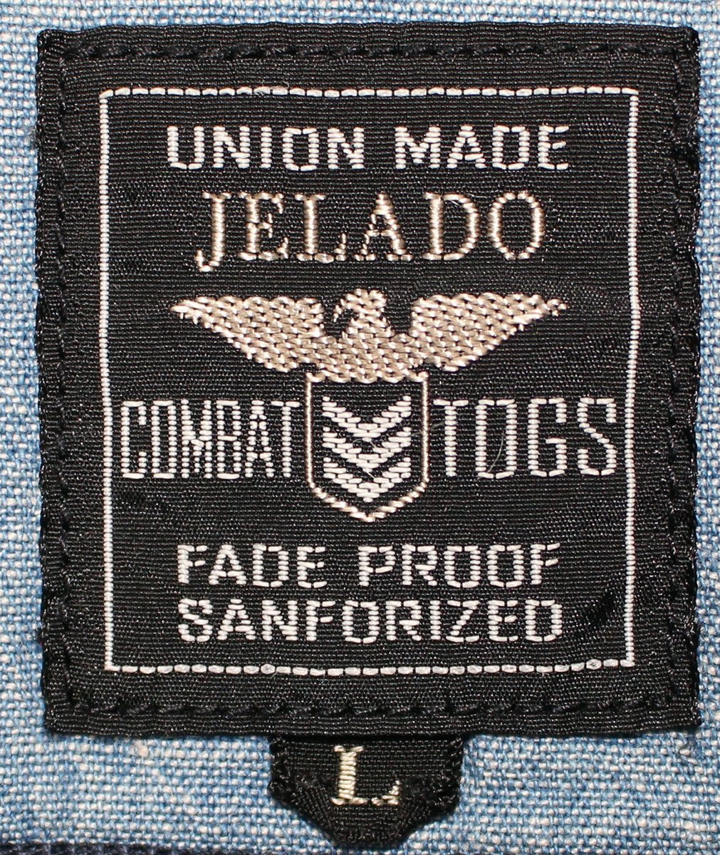 JELADO (ジェラード) Naval Shirts Vintage Finish / ナバルシャツ ヴィンテージフィニッシュ CT11109 美品 フェイドインディゴ size L_画像8