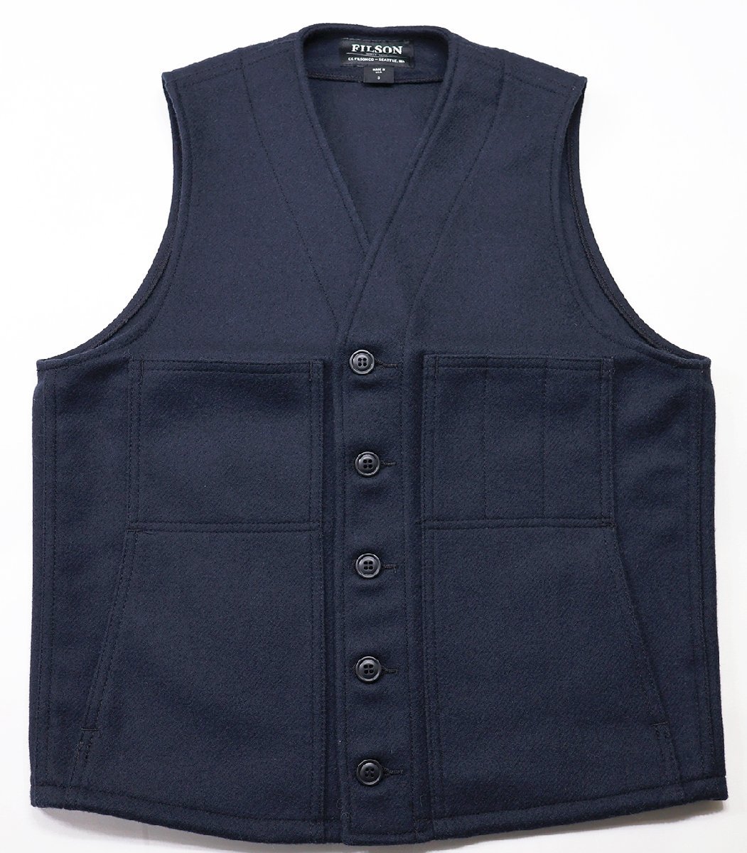 FILSON (フィルソン) Mackinaw Wool Vest / マッキーノ ウールベスト USA製 #11010055 美品 ネイビー size S