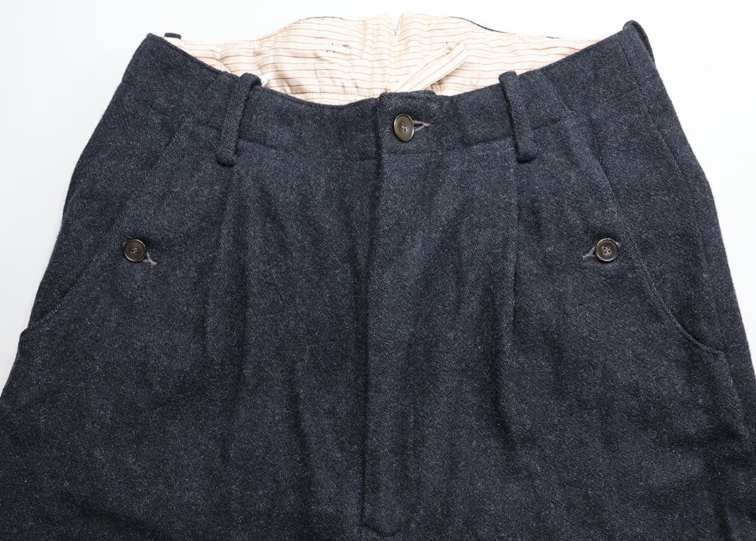 Johnbull (ジョンブル) Hi-Back Style Wool Trousers / ハイバックスタイル ウールトラウザー 美品 ブラック size S / ワークパンツ_画像4