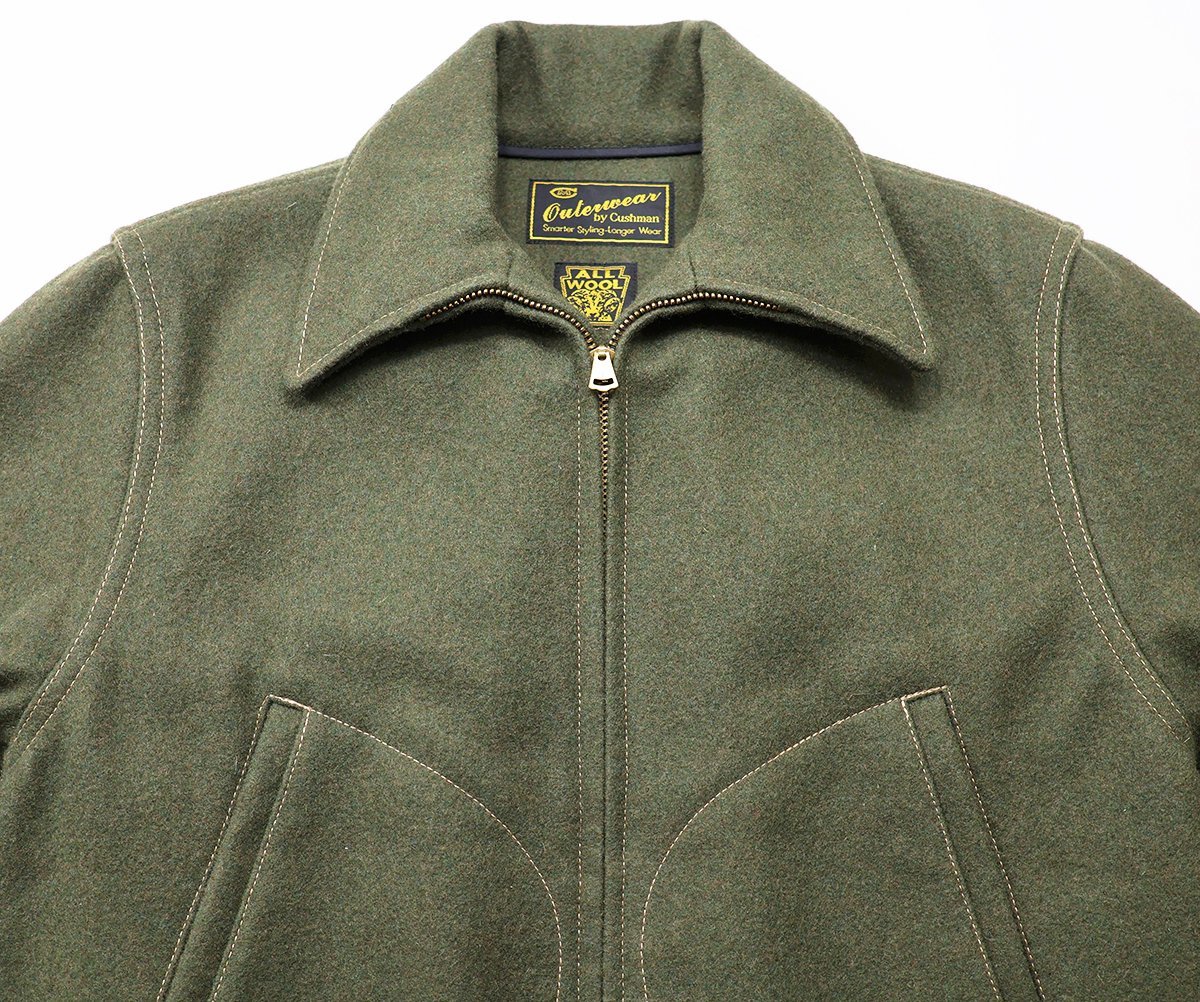 cushman (クッシュマン) Melton Hunting Jacket / メルトン ハンティングジャケット Lot 21136 極美品 オリーブ size M / ゲームポケット_画像5