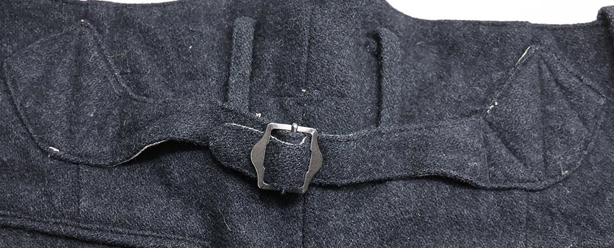 Johnbull (ジョンブル) Hi-Back Style Wool Trousers / ハイバックスタイル ウールトラウザー 美品 ブラック size S / ワークパンツ_画像7