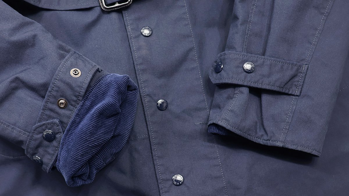 Engineered Garments ( engineered garment ) Riding Coat - Nyco Ripstop /lai DIN gko- trip Stop beautiful goods navy size S