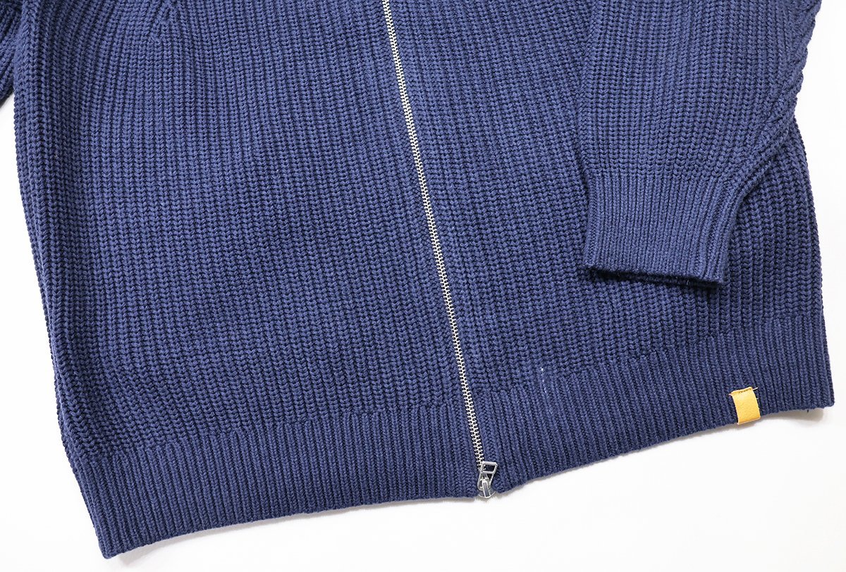 BEAMS Lights ( Beams laitsu) Full Zip Sweater / full Zip sweater navy size M / knitted 