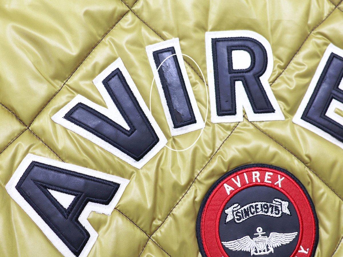 AVIREX (アヴィレックス) Wappen Padding Jacket / ワッペン パディングジャケット #6132084 イエロー size M / 中綿ジャケット_画像10