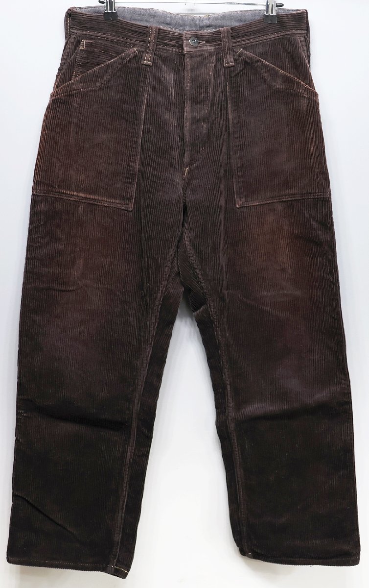 Freewheelers (フリーホイーラーズ) LONGSHOREMAN OVERALLS / ロングショアマンオーバーオール コーデュロイ #1332010 CHARCOAL BROWN w32_画像2