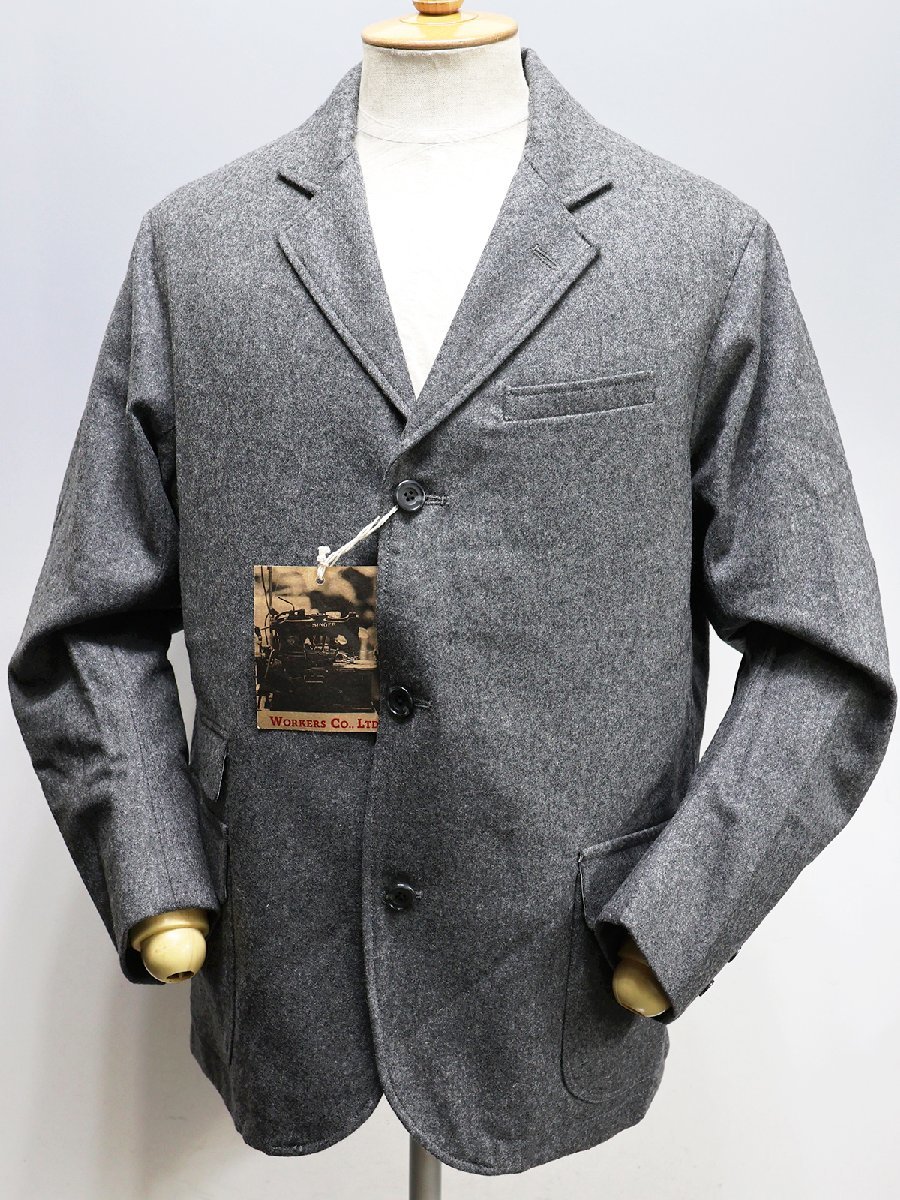 Workers K&T H MFG Co (ワーカーズ) Maple Leaf Jacket Flannel / メイプルリーフジャケット フランネル 未使用品 グレー size 40(L)_画像2