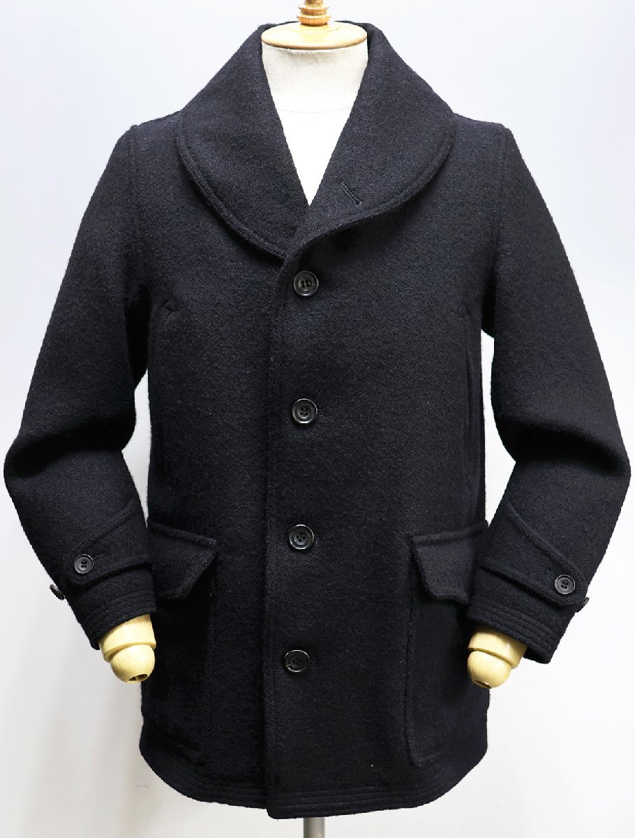 PHIGVEL MAKERS & Co. (フィグベル) Mackinaw Coat / ショールカラー マッキーノコート PMW-OT05 美品 ブラック size 36_画像1