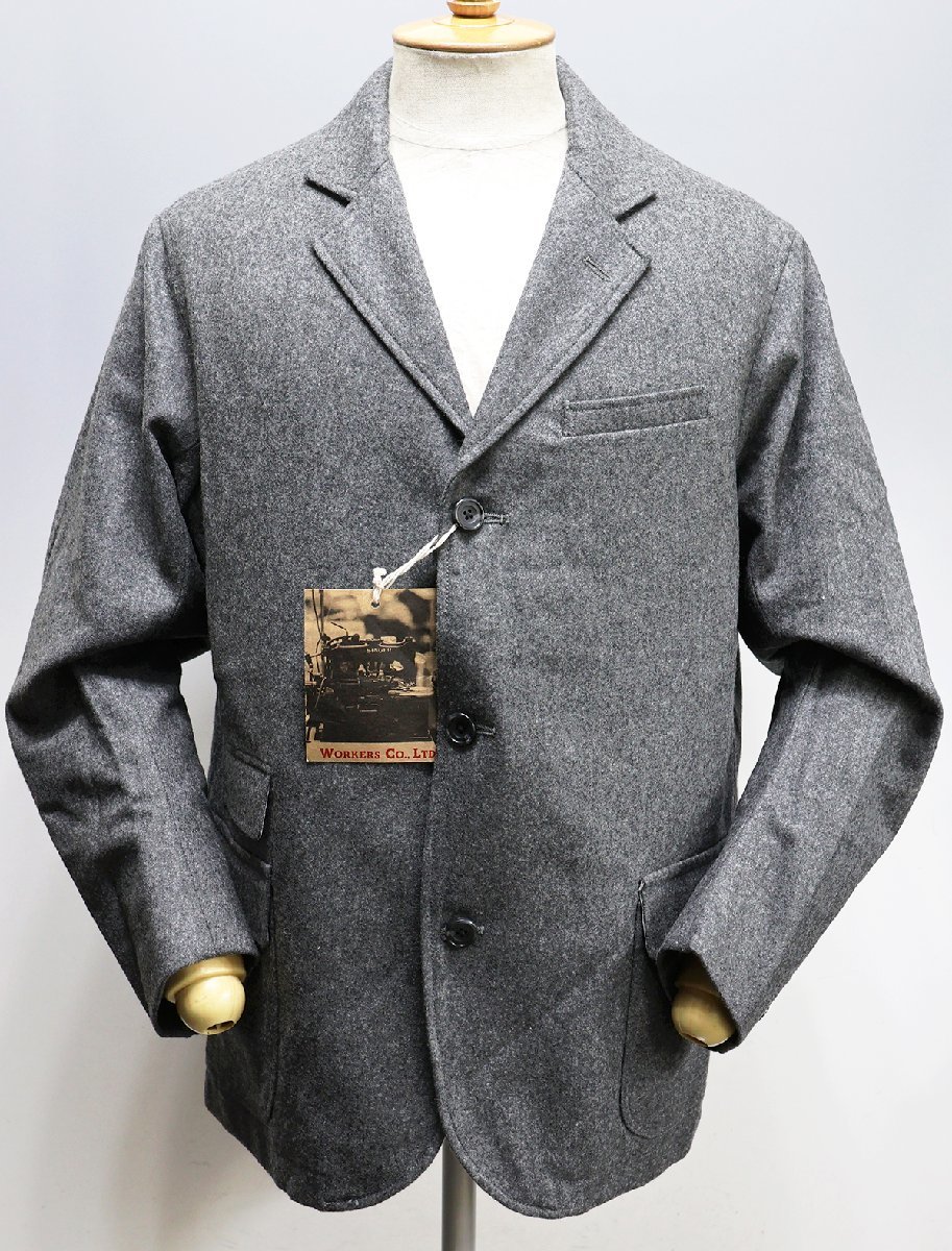 Workers K&T H MFG Co (ワーカーズ) Maple Leaf Jacket Flannel / メイプルリーフジャケット フランネル 未使用品 グレー size 40(L)_画像1