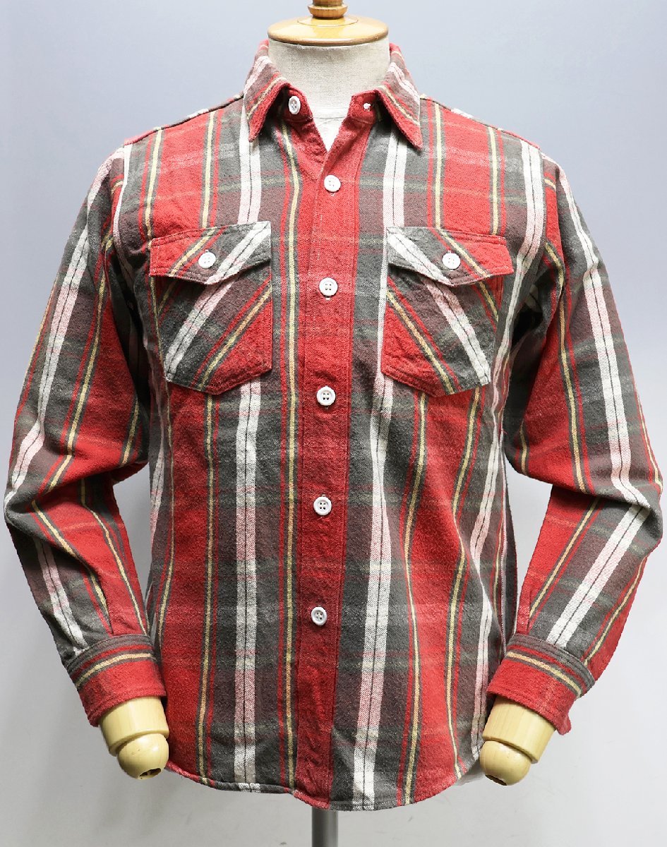 COPPER KING (カッパーキング) Flannel Shirt / フランネルシャツ 美品 レッド × グレー × オフ size 36(S) / ウエアハウス