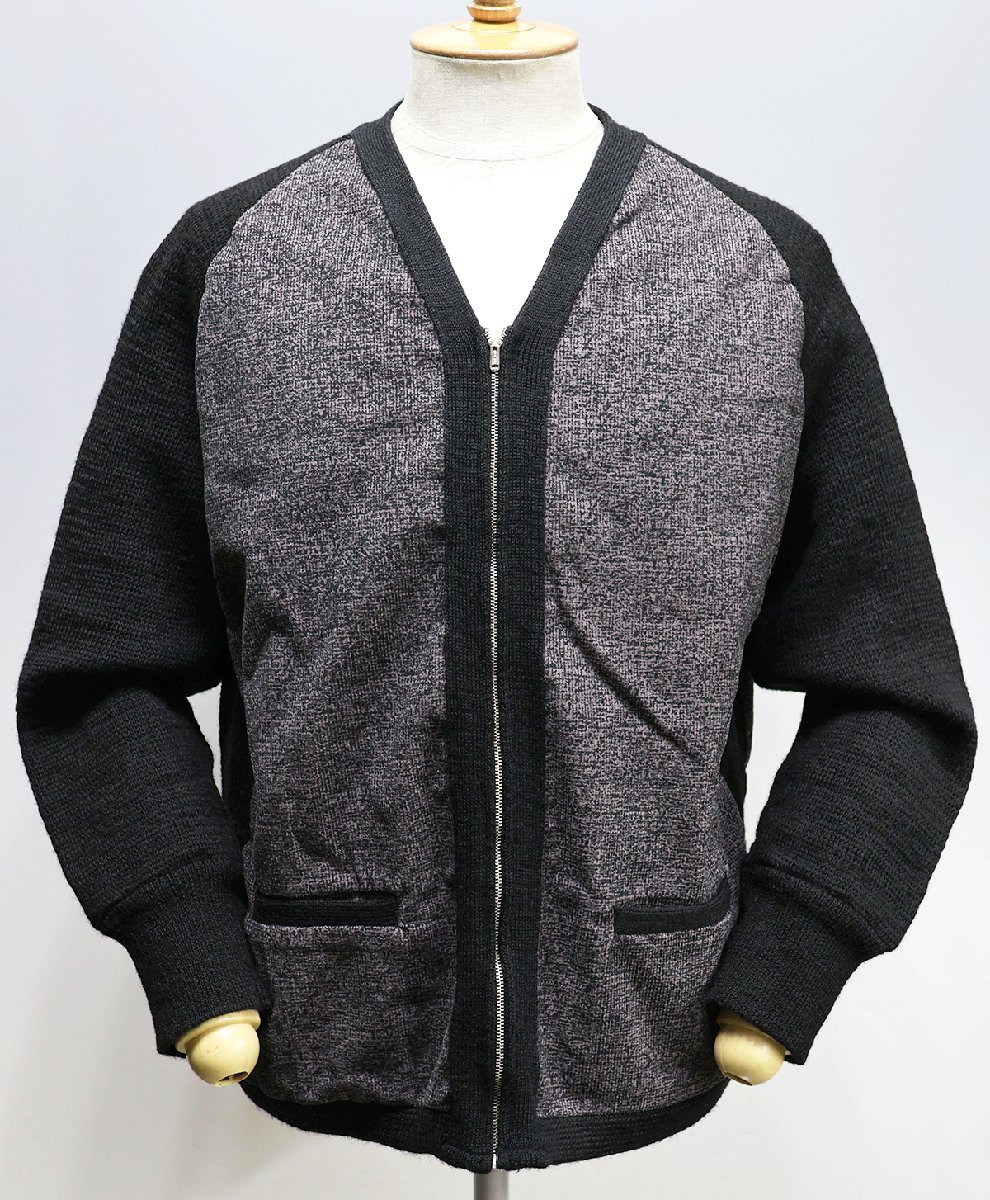 The Groovin High (グルービンハイ) 1940's Vintage Style style Cardigan / ジップカーディガン 美品 ブラック size XL