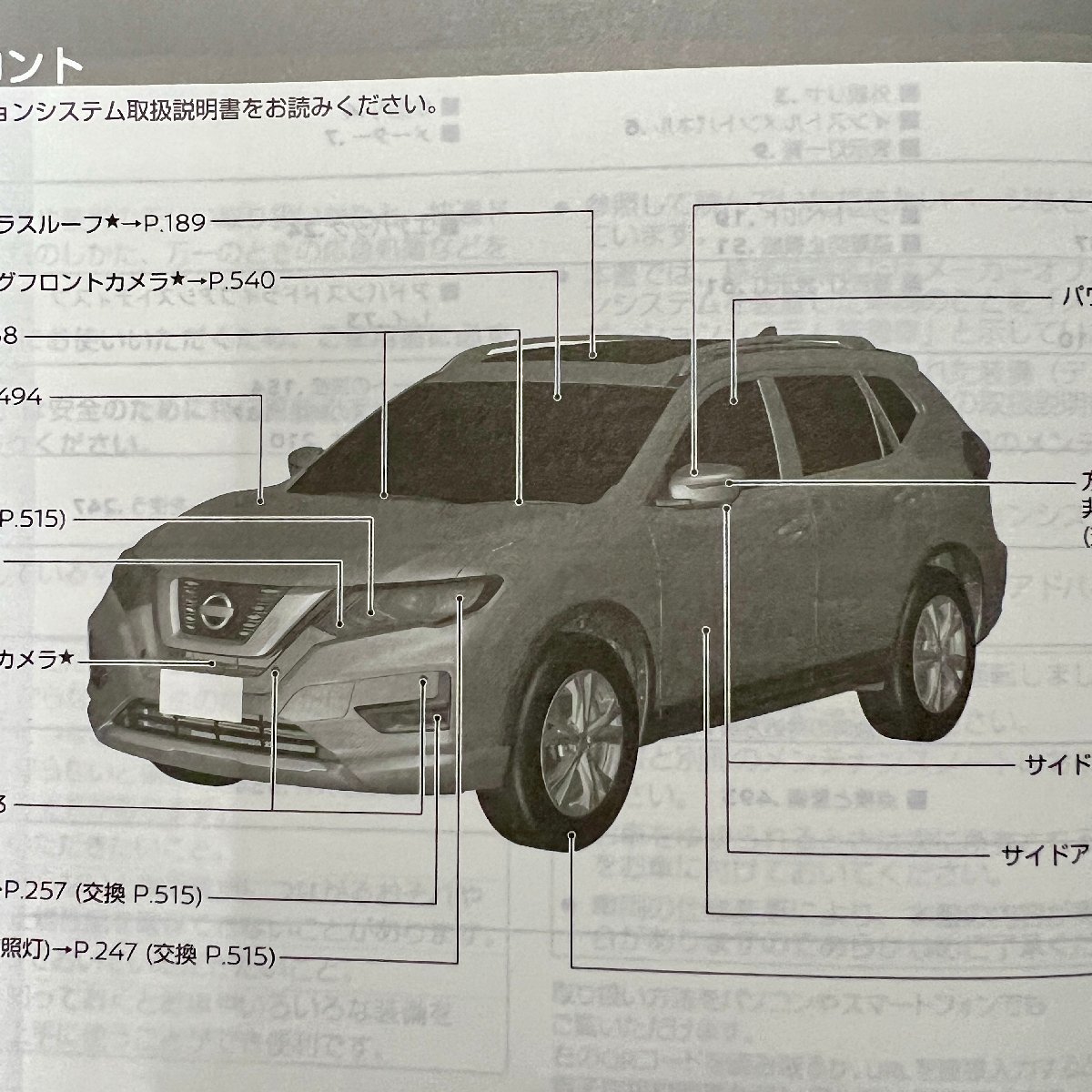 取扱説明書　エクストレイル(ガソリンエンジン車)　T32　T00UM-6FL0A　2013年11月　2018年01月_画像3