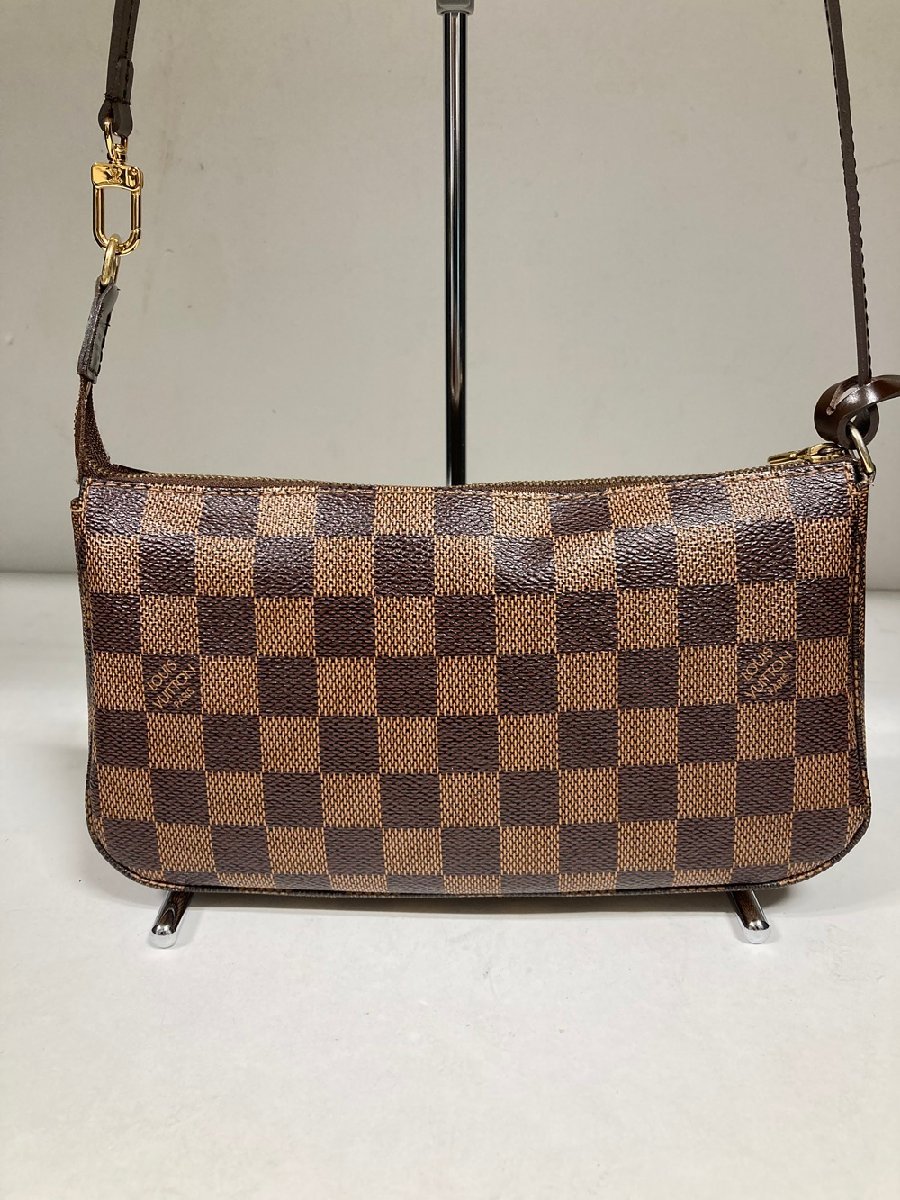 【中古・良品】LOUIS VUITTON　ルイヴィトン / ダミエ ポシェット・アクセソワール / ロングショルダーストラップ付き / N41206 / CA4124_画像2