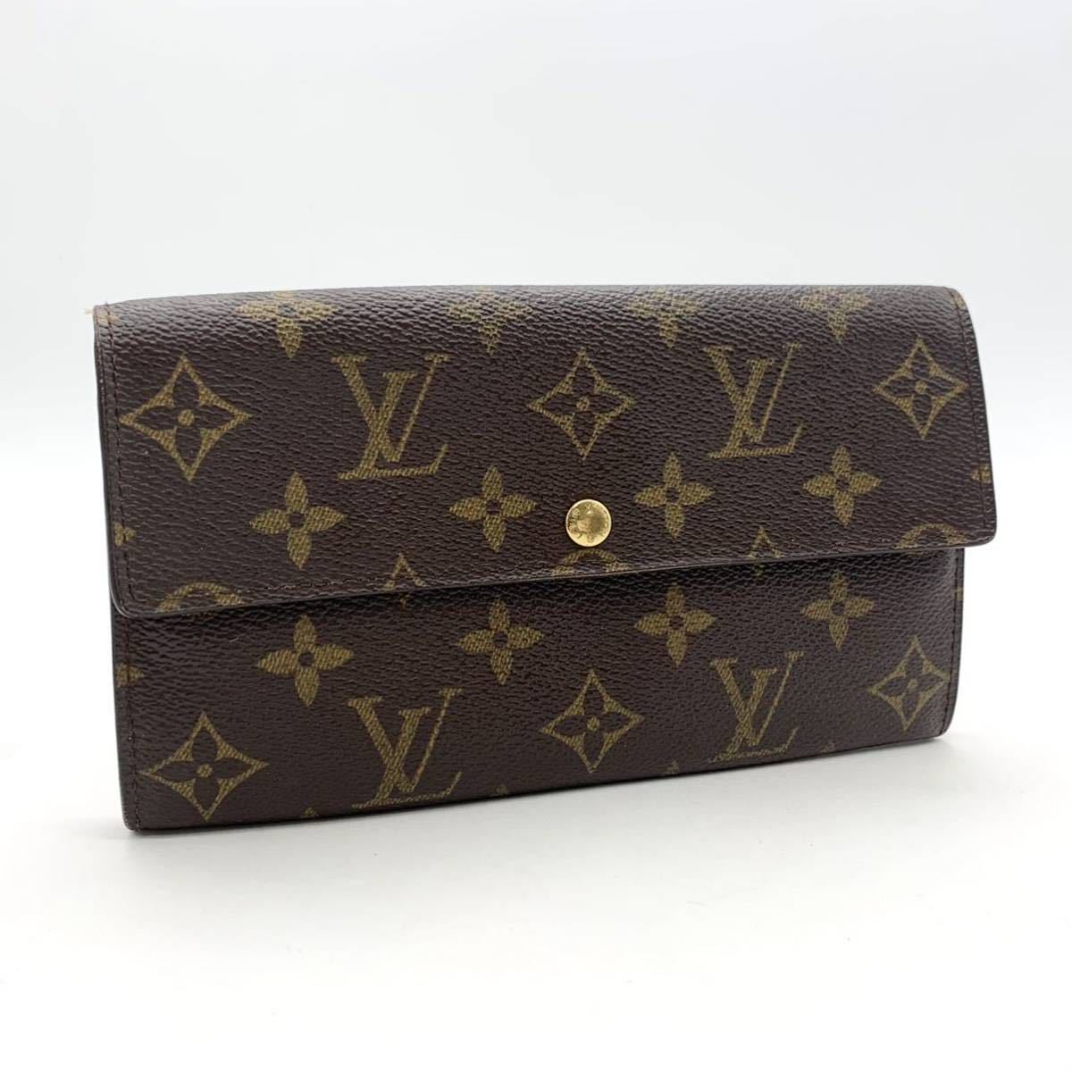 FN10304A【1000円スタート!!】LOUIS VUITTON ルイヴィトン モノグラム ポルト モネ クレディ 財布 長財布 ヴィンテージ 【早い者勝ち!!】_画像1