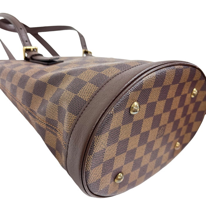 LOUIS VUITTON/ルイ・ヴィトン マレ ダミエ N42240 ハンドバッグ PVC/レザー ブラウン レディース_画像5