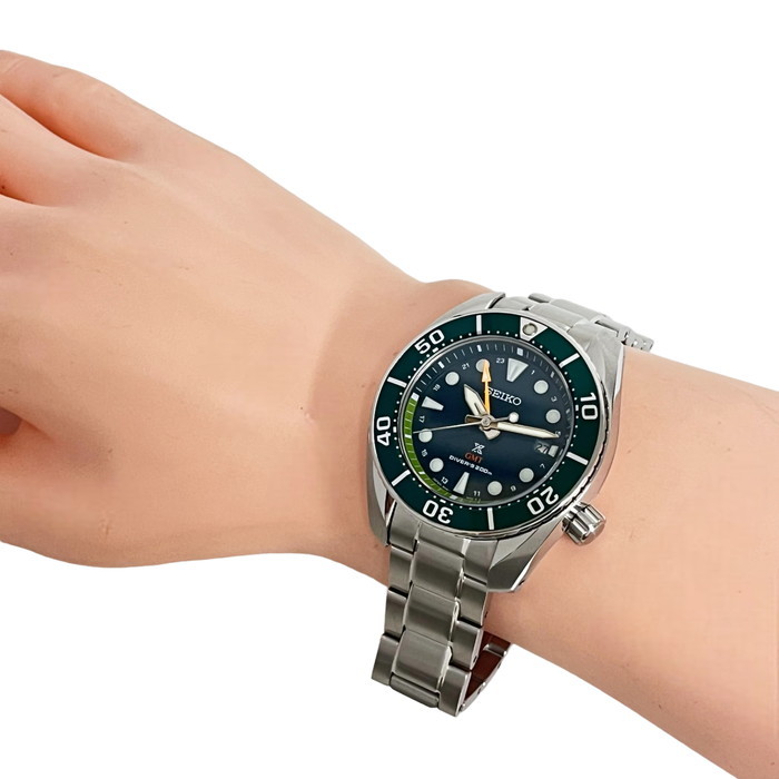 SEIKO/セイコー プロスペックス GMT　グリーン SBPK001/5K65-0AA0 腕時計 ステンレススチール クオーツ 緑文字盤 メンズ_画像10