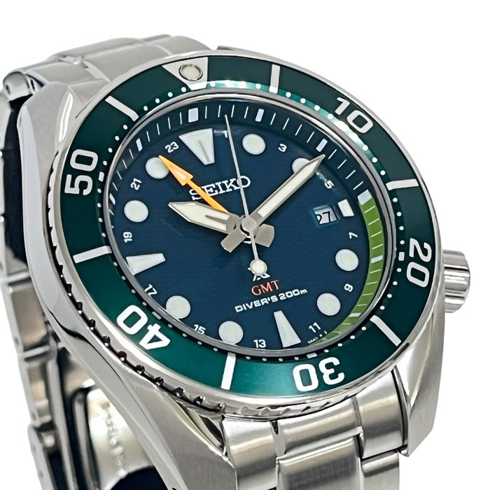 SEIKO/セイコー プロスペックス GMT　グリーン SBPK001/5K65-0AA0 腕時計 ステンレススチール クオーツ 緑文字盤 メンズ_画像4