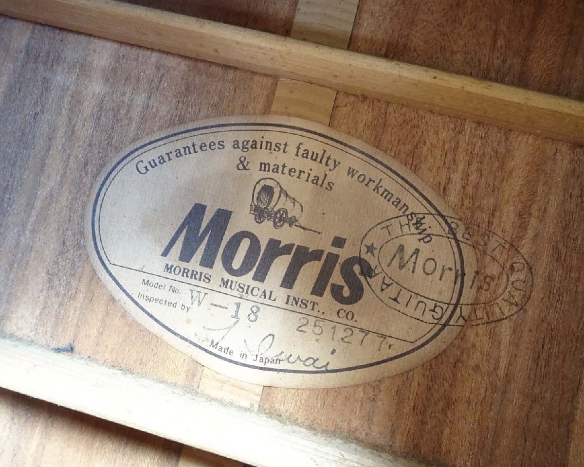 Morris モーリス アコースティックギター W-18 日本製_画像6