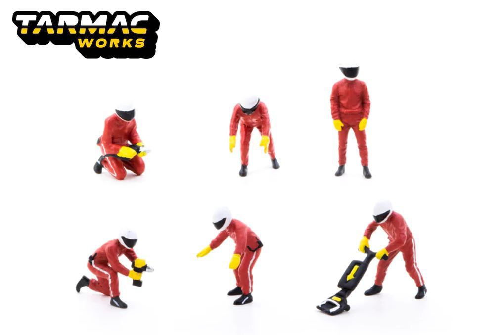 ターマックワークス x アメリカンジオラマ 1/64 フィギア ピットクルー レッド Tarmac Works American Diorama Figure Pit Crew Red_画像2