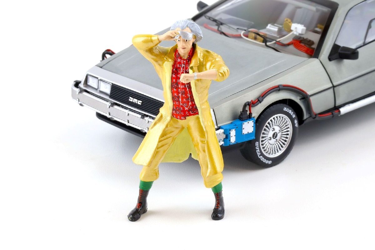 TRIPLE9 1/24 フィギア バックトゥザフューチャー エメット ブラウン 博士 Back To The Future Dr. Emmett Brown Figure_画像1