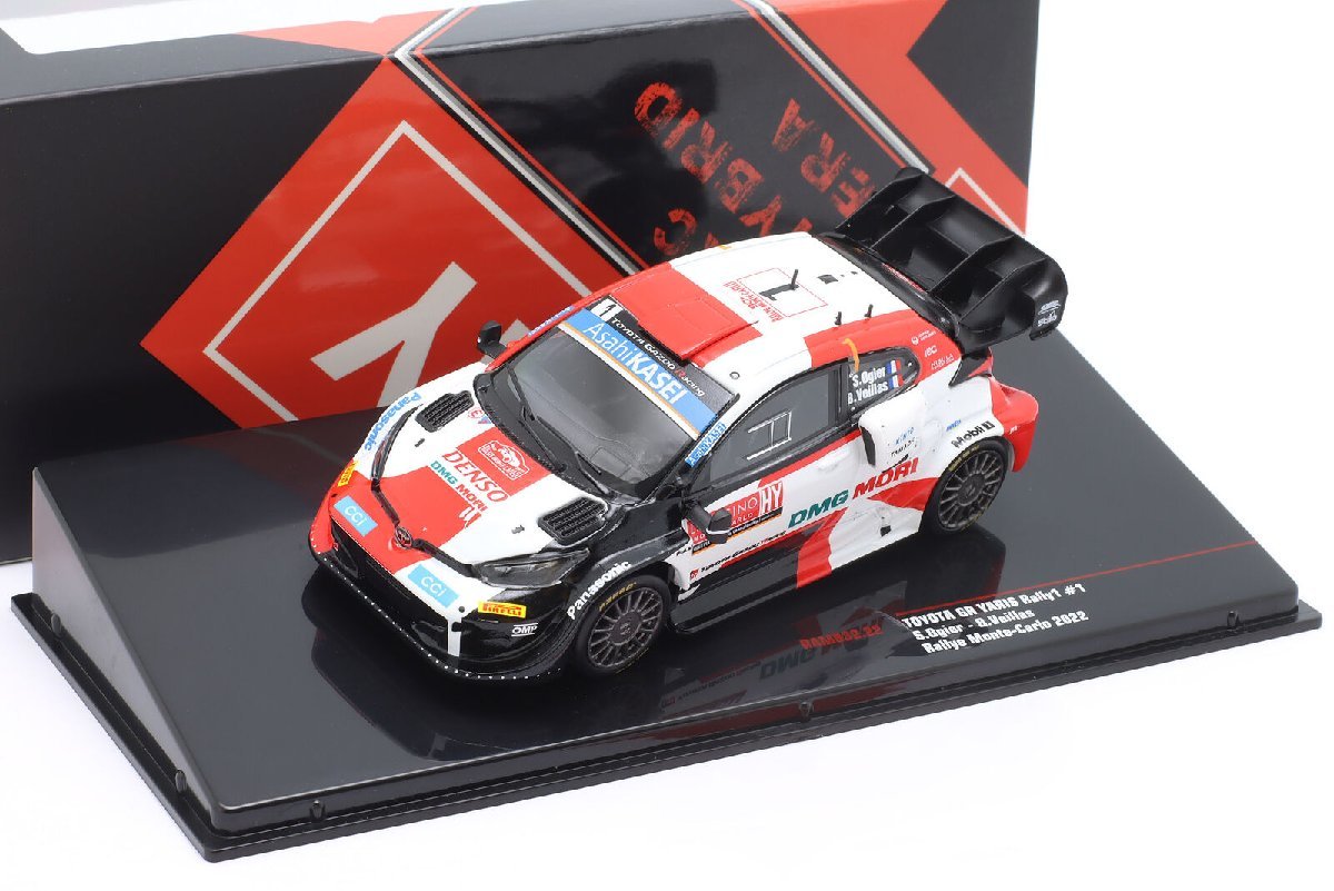 イクソ 1/43 トヨタ GR ヤリス WRT モンテカルロラリー 2022 #1 S.Ogier / B.Veillas IXO TOYOTA YARIS WRC ミニカー_画像1