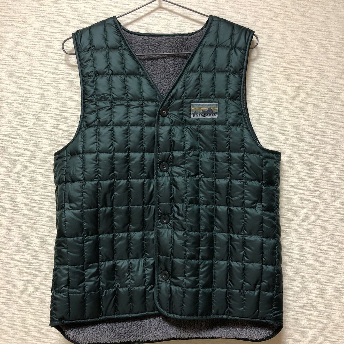  unused S size Patagonia recycle down vest reversible 27405 patagonia Recycled Down Vest reversible staff bag attaching 