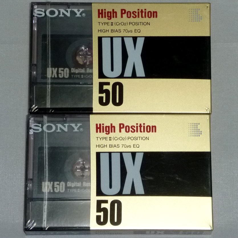 新品未使用！送料無料！ソニー/SONY製カセットテープ(往復50分)UX50ハイポジション 2本セット_画像1