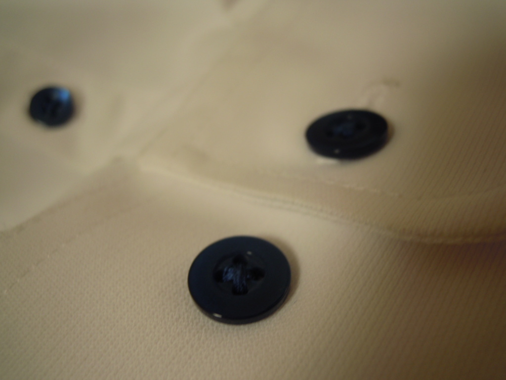 【三】未使用★カンコー KANKO★スクールワイシャツ 青ボタン 女子 サイズ13 胸囲88★白シャツの画像4