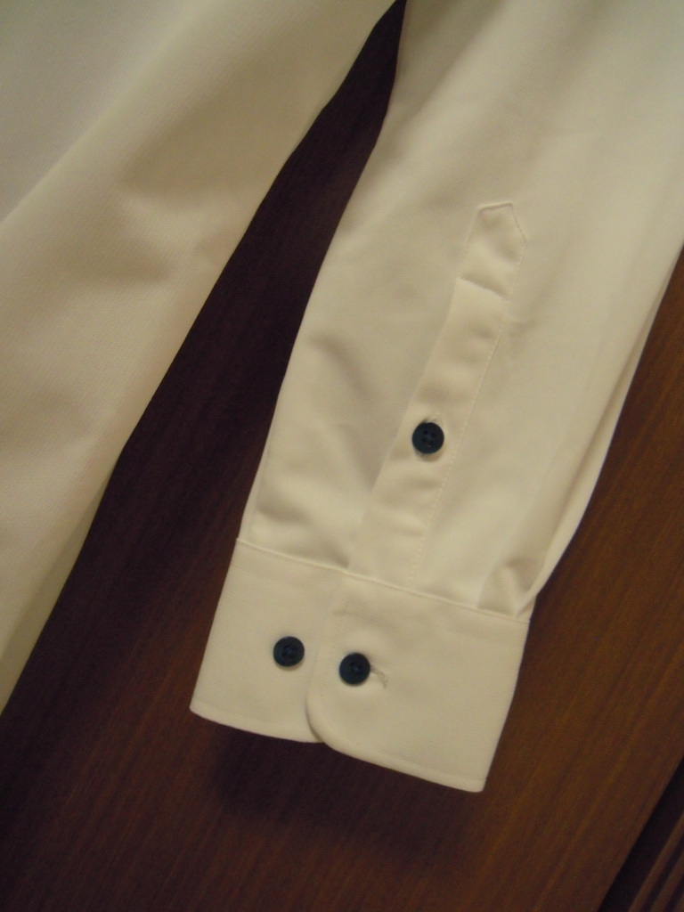 【三】未使用★カンコー KANKO★スクールワイシャツ 青ボタン 女子 サイズ13 胸囲88★白シャツの画像8