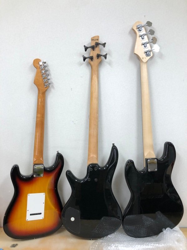 レキギター エレキベース 3本まとめ売り Triumph SONIC MASTER ストラトタイプ/Ibanez GSR ジャズべ/Legend ジャズべ 231115SK320001_画像2