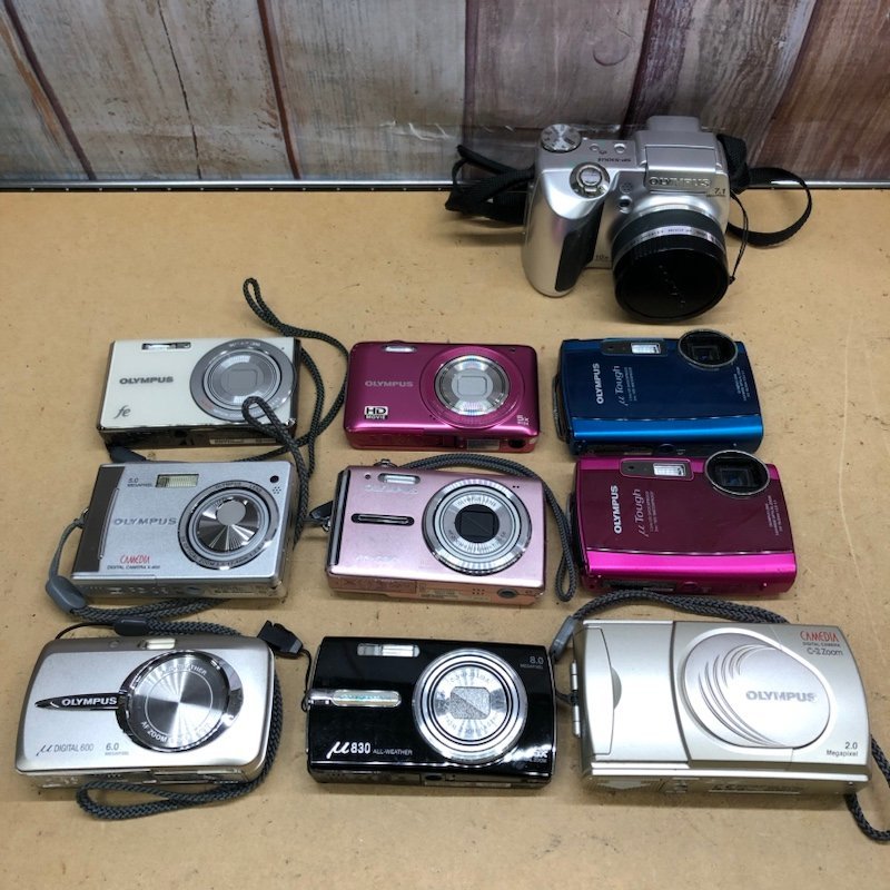 【ジャンク品】OLYMPUS CAMEDIA X-600 FE-5030 SP-510UZ 他 デジタルカメラ まとめ売り 10個セット 220603SK280178_画像1