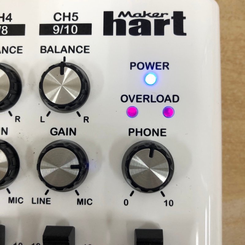 Maker hart Loop Mixer 5チャンネルステレオ音声ミキサー 231101SK260336_画像2