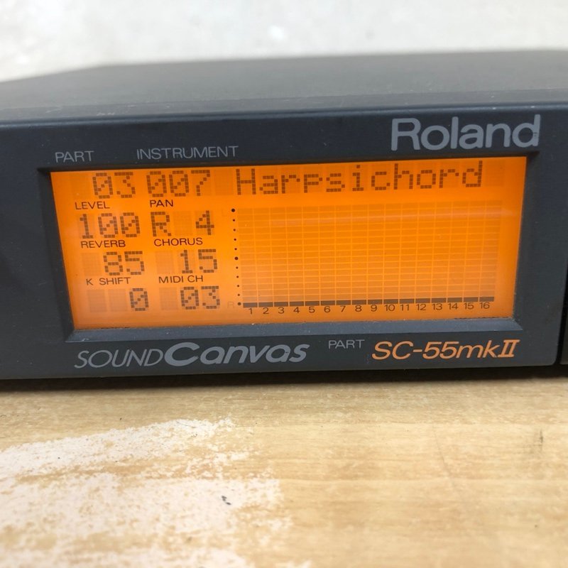 Roland SC-55mkII SC-55mk2 Sound Canvas ローランド DTM 音源モジュール /BOSS PSA-100P 電源アダプター付 231101SK300121_画像2