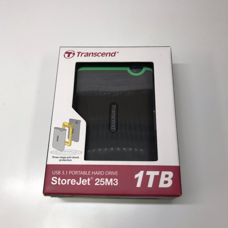 【未開封品】Transcend トランセンド StoreJet 25M3 ポータブルHDD ハードディスク 1TB 231103SK400413_画像1