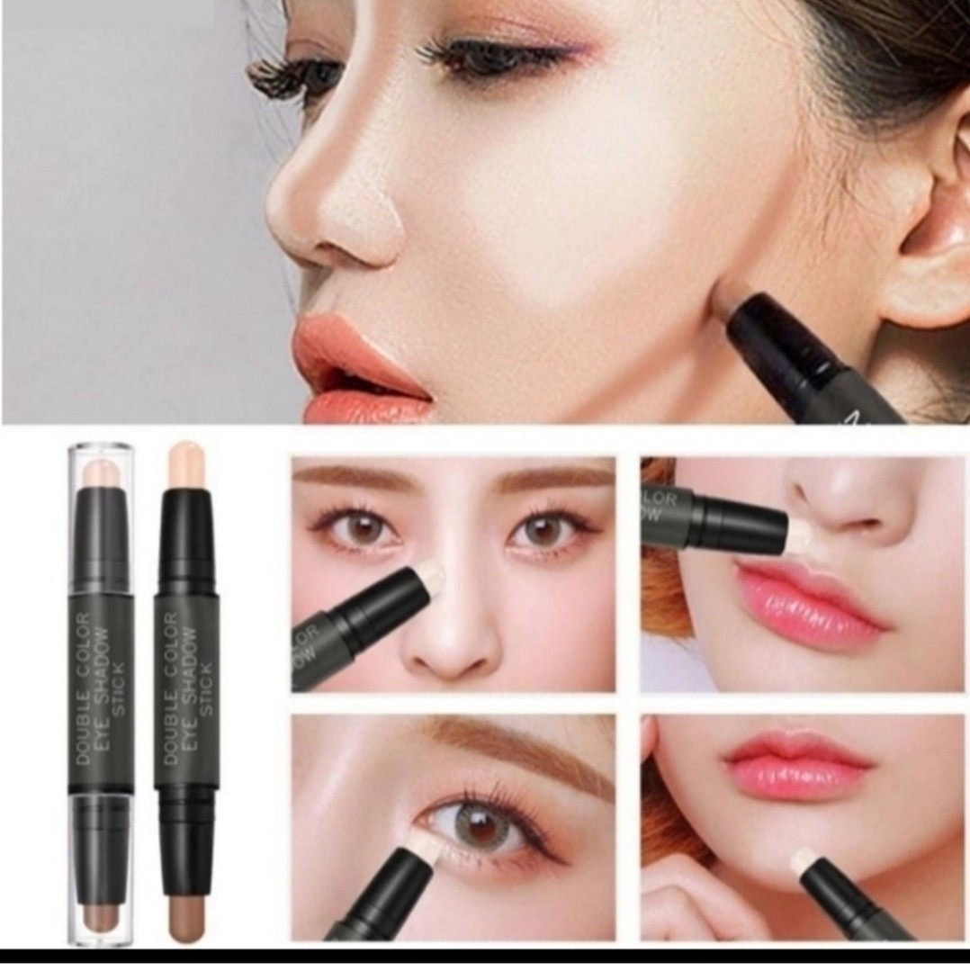  new goods unused 2in1 high light Shadow double end eyeshadow stick double head eyeshadow pen 