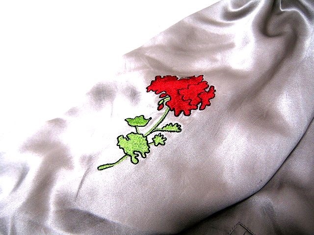Jocomomola ホコモモラ 刺繍デザインのシルクスカジャン ブルゾン ジャケット_画像5