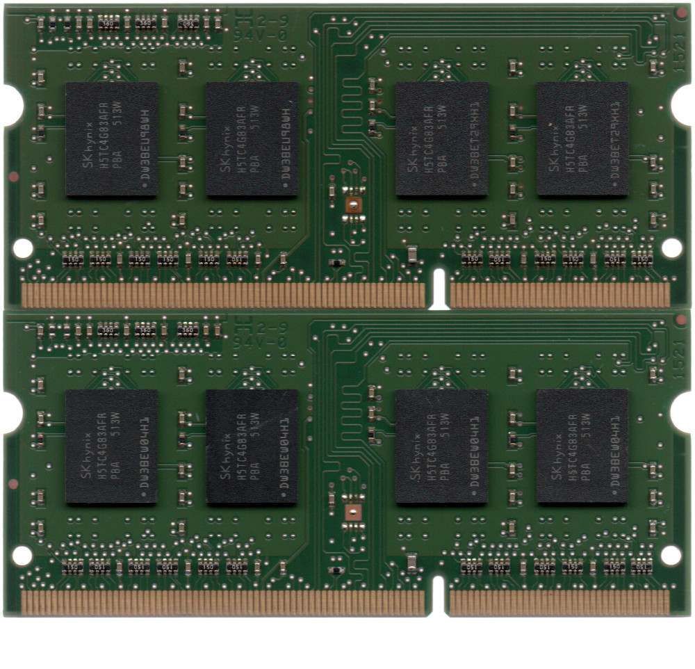 SanMax Technologies DDR3-1600 (PC3-12800S) 4GBx2枚 合計8GB ノートPC用 SMD3-S4G28HA-16K 両面実装(1Rx8) 動作確認済【中古】H838_Memtestでの検査の結果エラーなし！