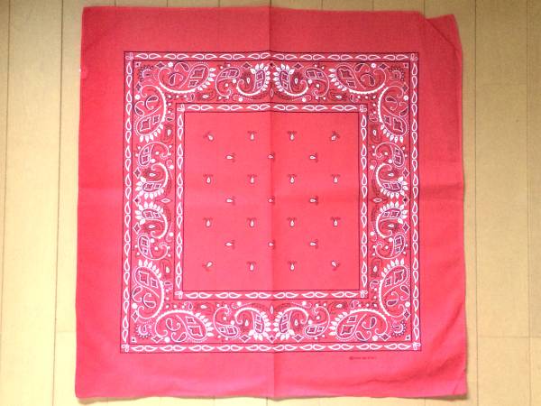 ★バンダナ BANDANA ピンク PINK ペイズリー LA物 56×56 高品質 コットン100% おしゃれ 輸入雑貨 LA 仕入れ 新品_バンダナ ピンク 56×56