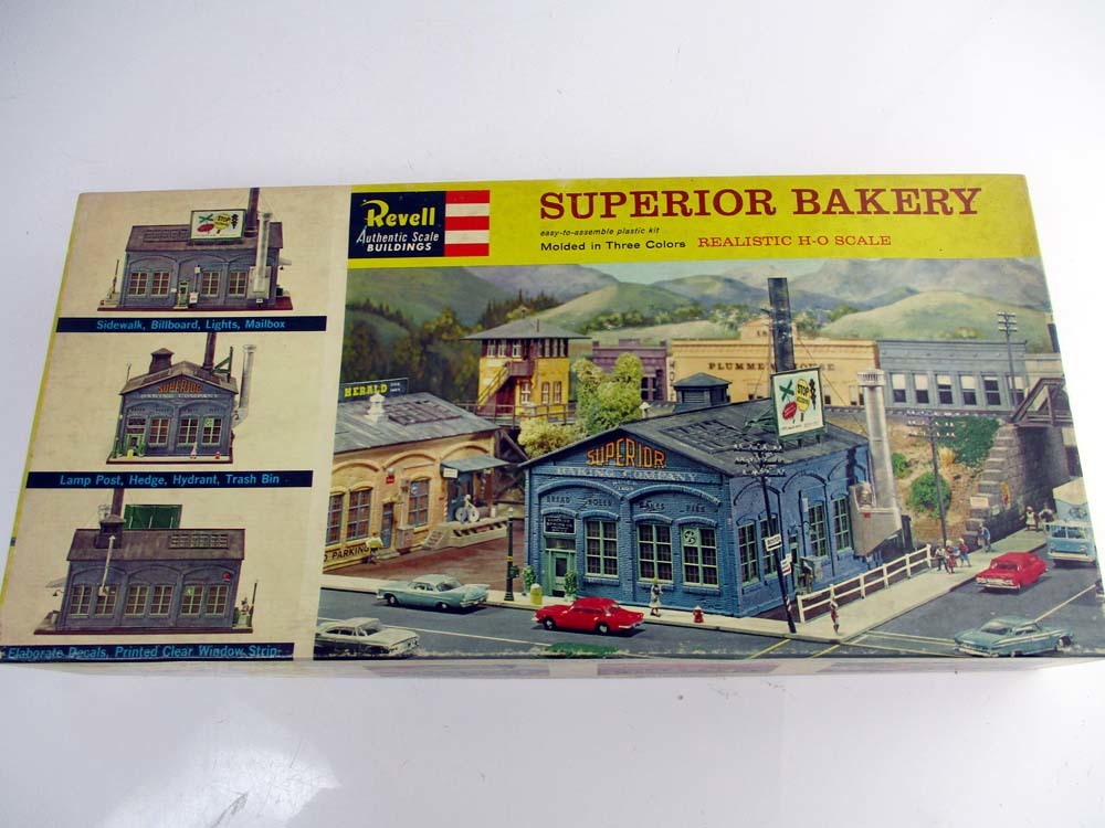 Revell 1960年代製　HO　1/87 未組み立てキット Superior Bakery 箱サイズは約：縦17cmｘ横35cmｘ高さ5cm_画像7