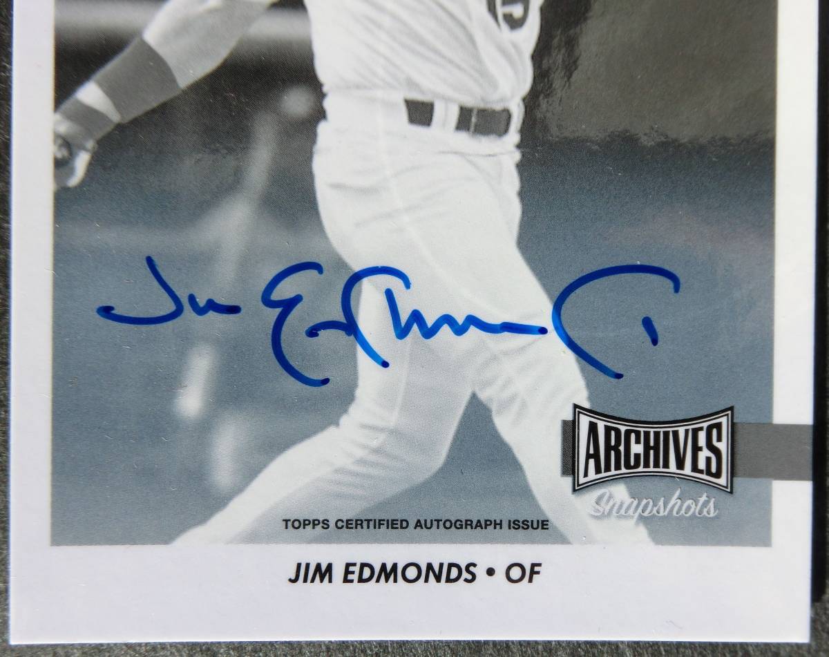 ジム・エドモンズ Jim Edmonds auto 直筆サイン 直書き ゴールドグラブ賞8回_画像7