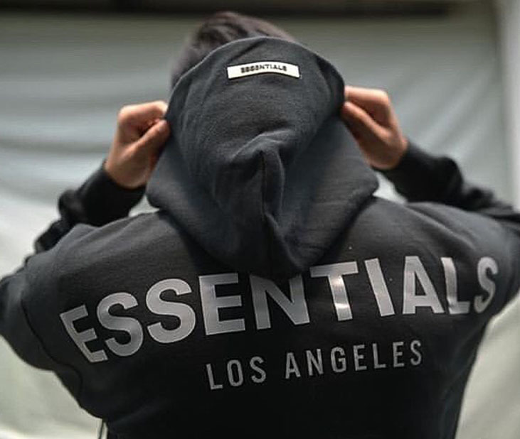 FOG ESSENTIALS エッセンシャルズ■LA限定 リフレクターバックロゴ パーカー ブラック L■LOGO HOODIEスウェットFear of God新品2023AW今季_画像7