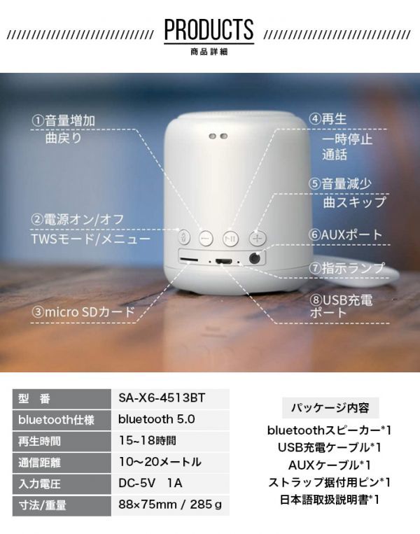 進化版Bluetooth スピーカー ブルートゥーススピーカー ワイヤレススピーカー IPX5 防水 小型スピーカー スマホ_画像10