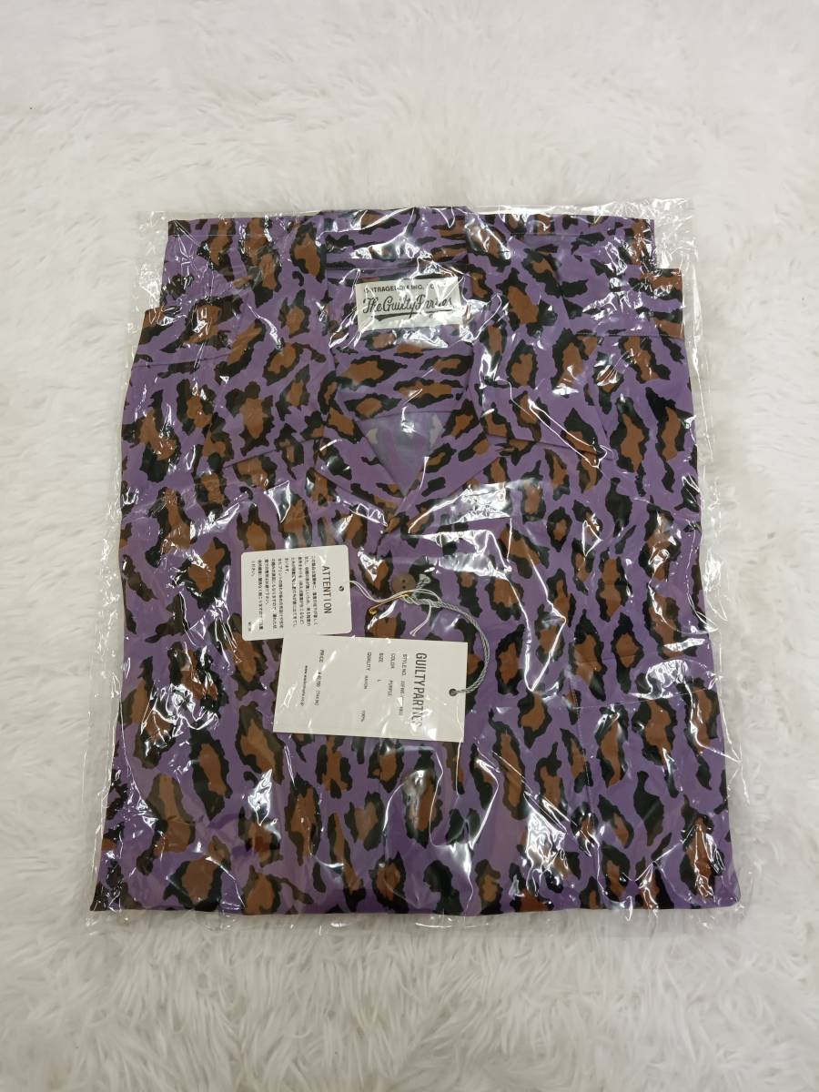  regular price 40,700 jpy unused 22FW WACKOMARIA Wacko Maria Leopard Hawaiian shirt aro is L purple 
