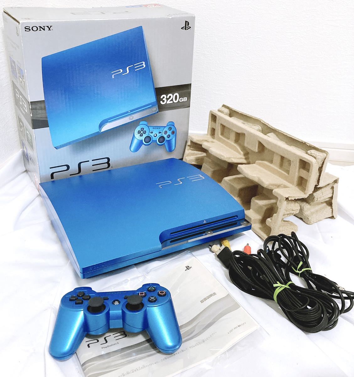 【美品】PS3本体 PlayStation 3 320GB スプラッシュブルー CECH-3000BSB
