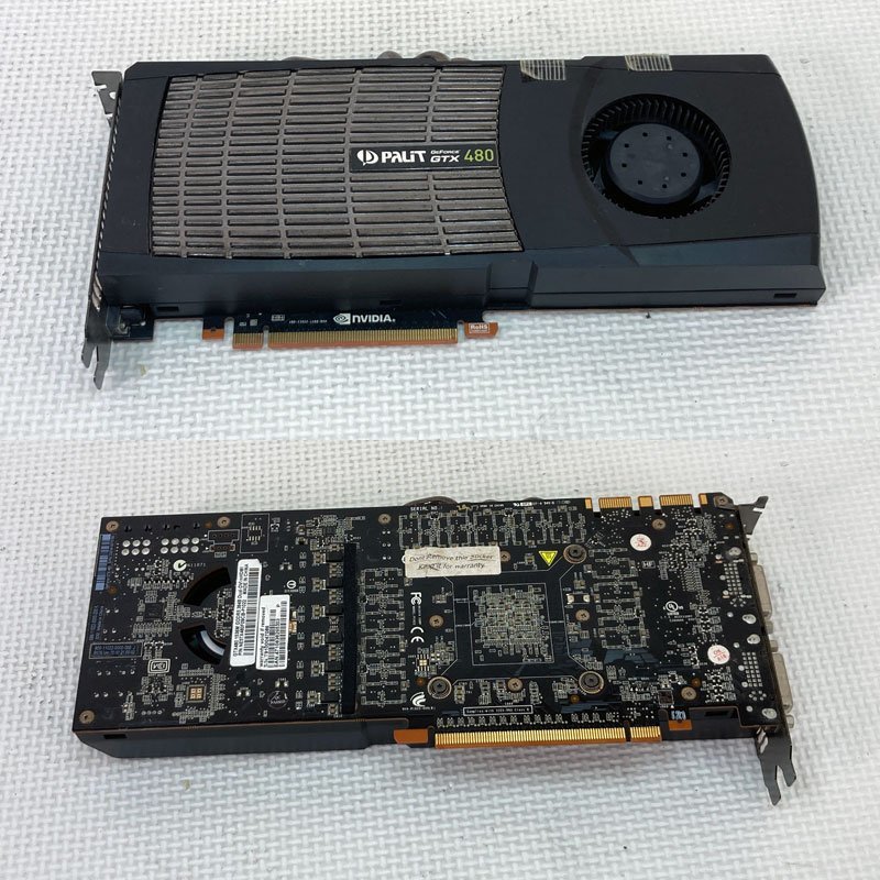 中古グラフィックカード 動作確認済 WinXP～Win10 LINUX ★ Palit NVIDIA GeForce GTX 480 GDDR5 1.5GB 384bit DVI/miniHDMI #1723-K_画像2