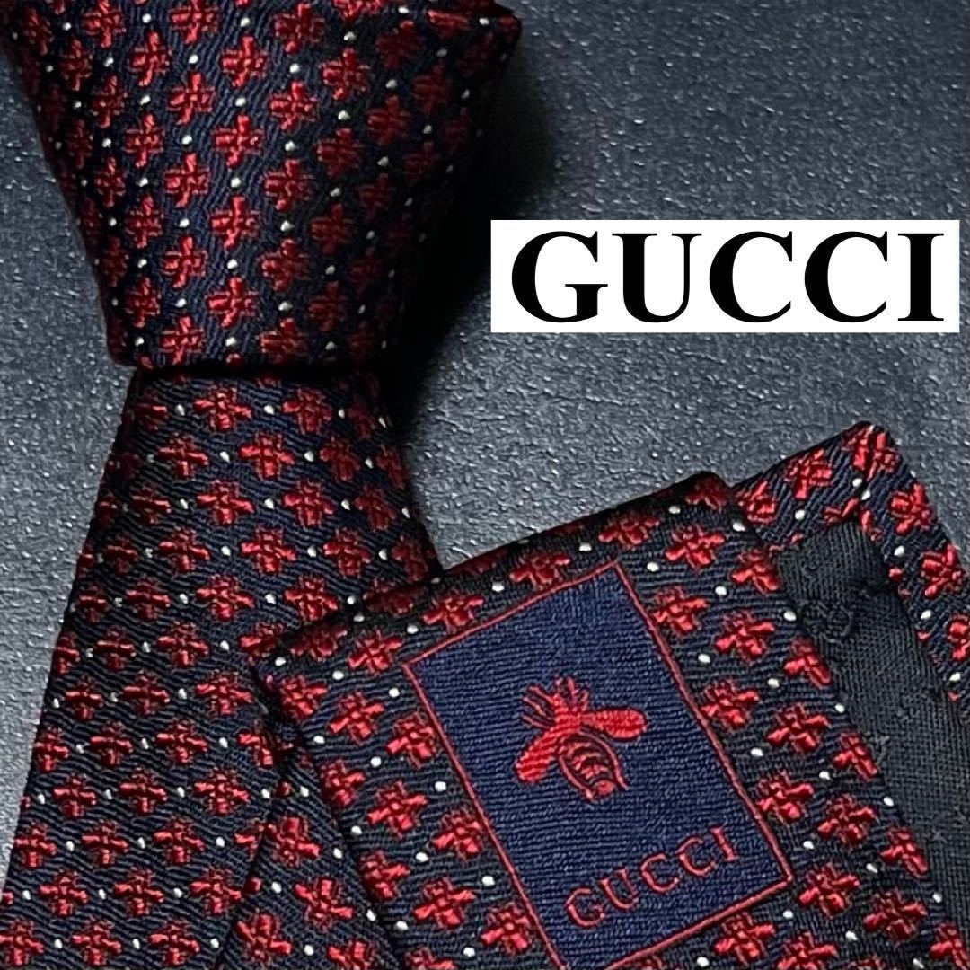 GUCCI グッチ ネクタイ 現行タグ 蜂柄-