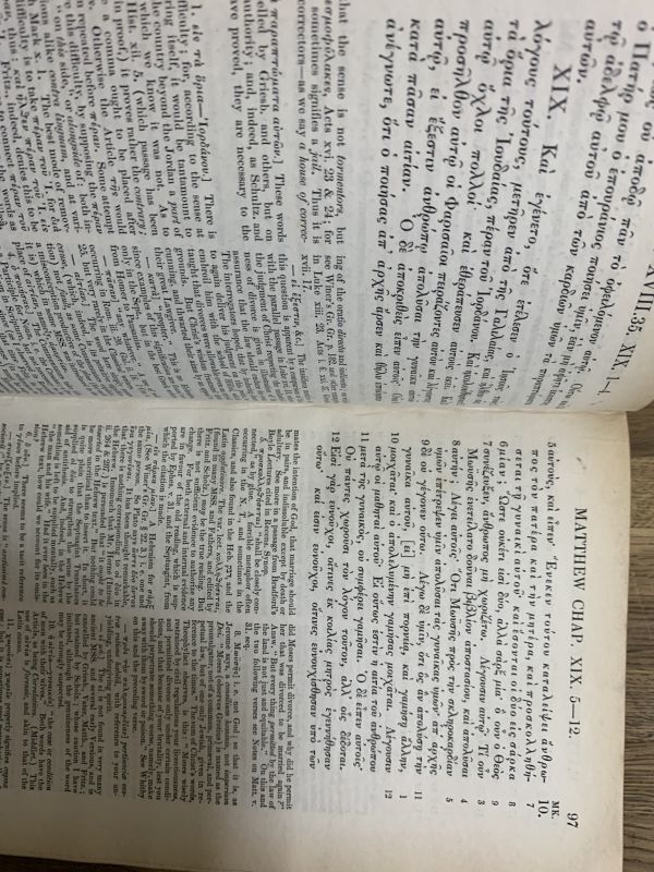 ギリシャ聖書　2冊　Greek Testament. 2 Vols. 1836年　Bloomfield, 2nd ed. 洋書古書_画像6