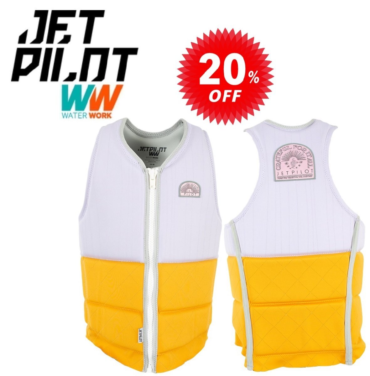 ジェットパイロット JETPILOT セール 20%オフ 送料無料 シーナ フックス X1 F/E ネオベスト JA22302CE パープル/マスタード 12/L_画像1