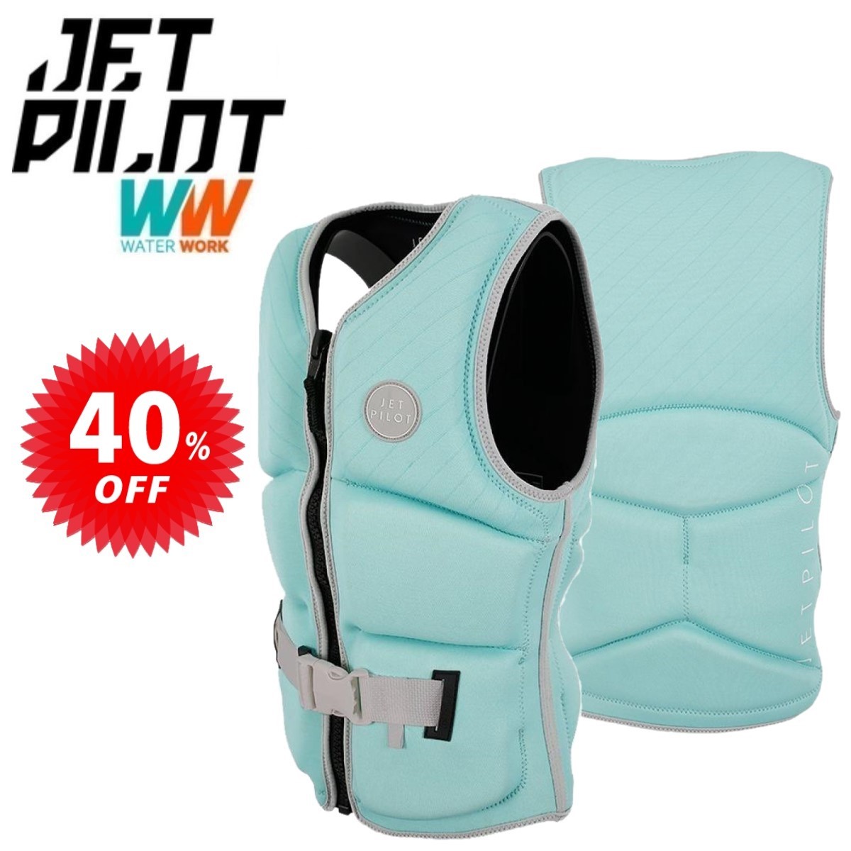 ジェットパイロット JETPILOT ライフジャケット セール 40%オフ 送料無料 アリュール F/E レディース ネオベスト JA20298 ティール 10/M