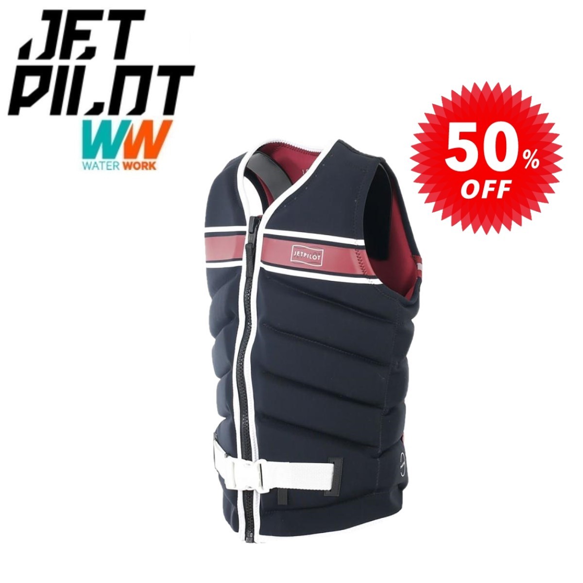 ジェットパイロット ライフジャケット セール 50%オフ 送料無料 X1 ザーラ F/E ネオベスト JA19302 ブラック 10/M ウェイク サップ