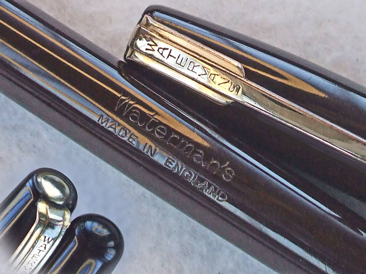 ◆ダークワイン◆1950年代製 ウォーターマン W2-A 万年筆 14金F イギリス◆ 1950’s Waterman's W2-A 14ct F nib England◆ _画像4